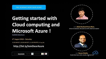 #azINDIA - What is Cloud Computing - Getting started with Microsoft Azure - Dear Azure #FreeWebinar