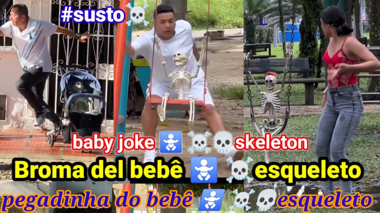 el bebê esqueleto☠️ misterioso broma/ pegadinha do bebê esqueleto / baby joke skeleton