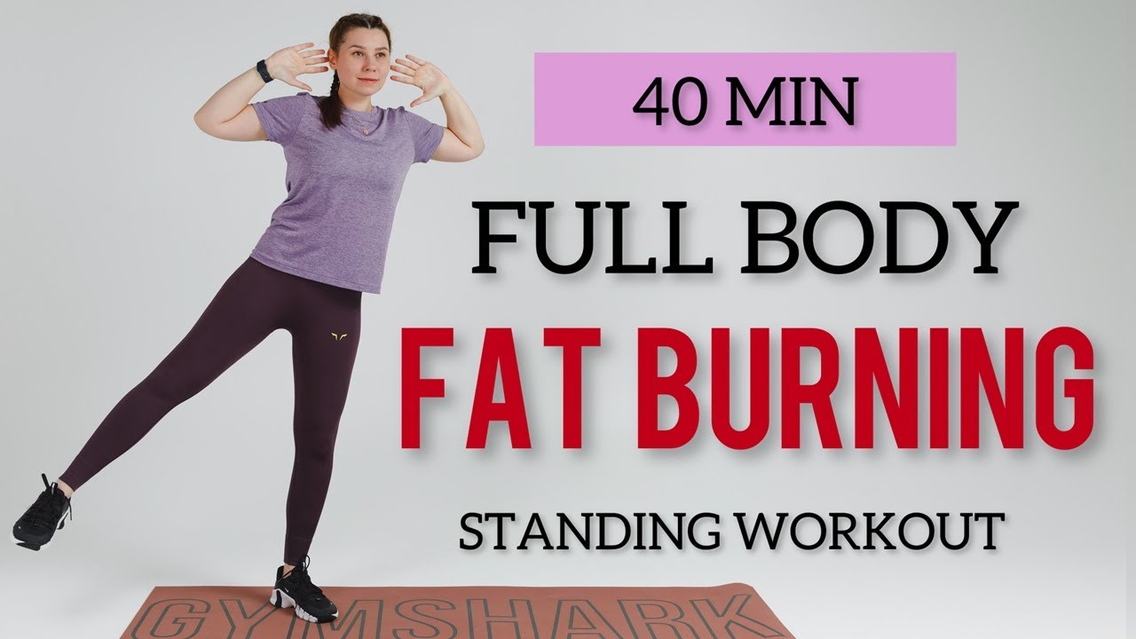 40 MIN STANDING FAT BURNING CARDIO WORKOUT / FULL BODY Fat Burn / No ...