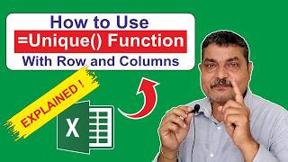 How to use unique function in excel |