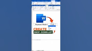 Create a Drop Down List in MS Word | MS Word Drop-Down List Feature. #msword