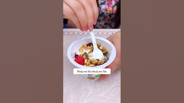 REVIEW sữa chua trộn ngũ cốc hương vị trái cây  #funnyshorts