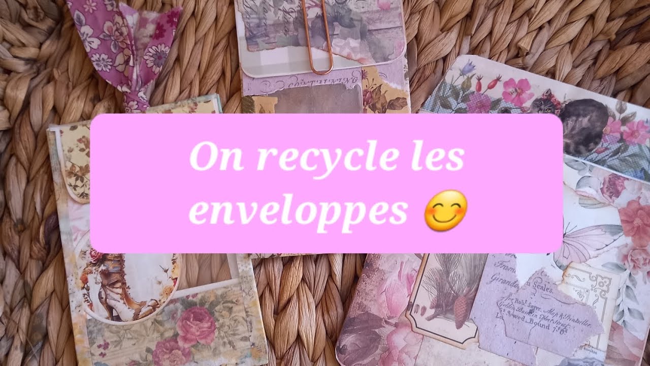 Recyclons une enveloppe pour faire une pochette toute mimi 