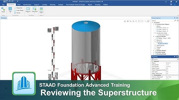 Reviewing the Imported Superstructure in STAAD Foundation Advanced