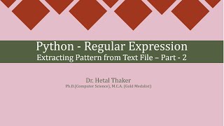 Regular Expression   Extracting Pattern from Text File  Part -2