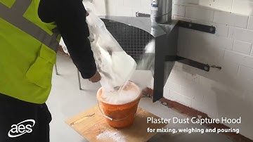 Plaster Dust Capture Hood - AES Ltd. | Plaster Dust Extraction for Mixing, Weighing and Tipping