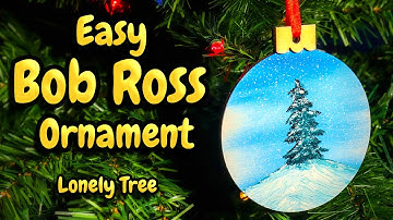 Easy Wet On Wet Christmas Tree Ornaments Tutorial - Lonely Tree!