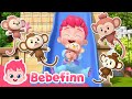 🐒 Five Little Monkeys Jumping On The Bed 🙉 | Bebefinn Sing Along2 | Nursery Rhymes&amp;Kids Songs