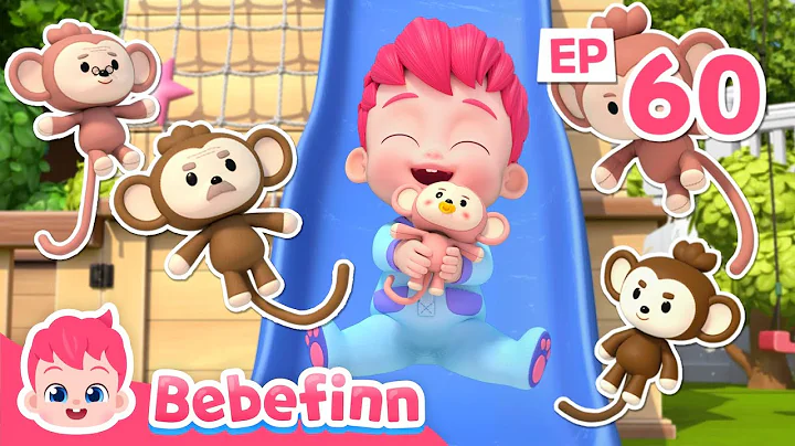 🐒 Five Little Monkeys Jumping On The Bed 🙉 | EP60 | Bebefinn Nursery Rhymes&Kids Songs