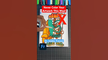Stop Coloring Your Designs This Way! 😡 Adobe Fresco #adobe #illustration #shorts