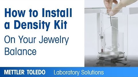 How to Install a Density Kit on Your Jewelry Balance
