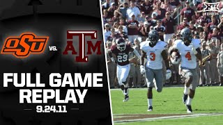 #7 Oklahoma State Rally Against #8 Texas A&M (9.24.11) | Big 12 Football Full Game Replay