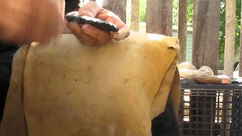 Flint Knapping Hammerstone Biface Preform From an Ugly Spall