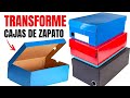 3 MANUALIDADES PARA TRANSFORMAR CAJAS DE ZAPATOS | SHOW DE MANUALIDADES