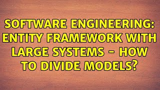 Software Engineering: Entity Framework with large systems - how to divide models (4 Solutions!!)