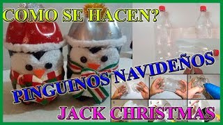 Pinguinos Navideños Con Botellas De Gaseosa.