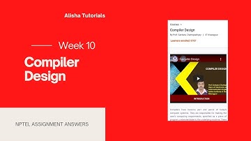 Compiler Design Nptel Week 10 Answers Assignment 10 Answers