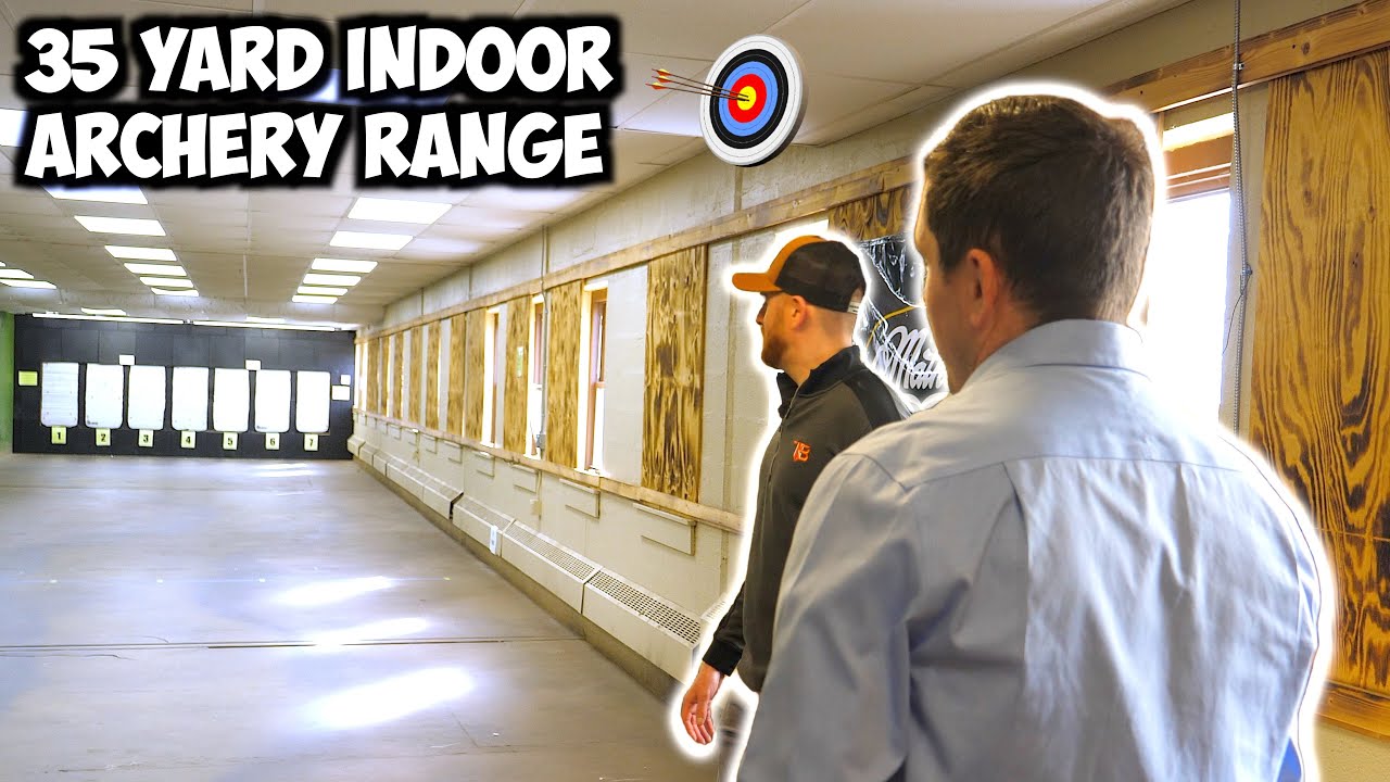 35 yard indoor archery range - YouTube