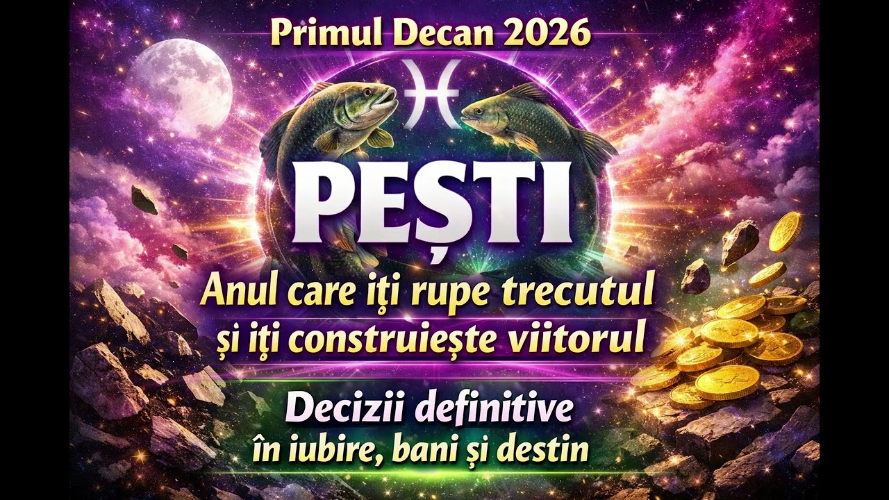 ♓Horoscop PESTI Primul Decan 2026-Anul care iti rupe trecutul si iti construieste viitorul