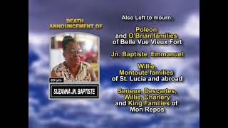 Suzanna Jn. Baptiste ~ Long Obituary