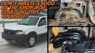 Ford Escape Rusty Shock Tower, how to install them step-by-step!! ￼