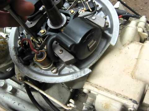 1964 Sea King 5hp tune up video #4 setting the points ... 55 hp chrysler outboard diagram 
