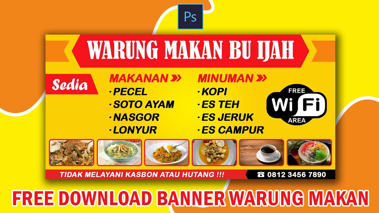 Template Banner Makanan Cdr Desain Spanduk Keren IMAGESEE