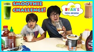 SMOOTHIE CHALLENGE! Super Gross Smoothies for Kids with Ryan ToysReview Family Fun Activities