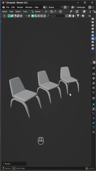Blender 3D Modelleme Dersi | Blender Tutorial Türkçe | Sandalye ...