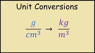 g/cm^3 to kg/m^3 (Unit Conversions)