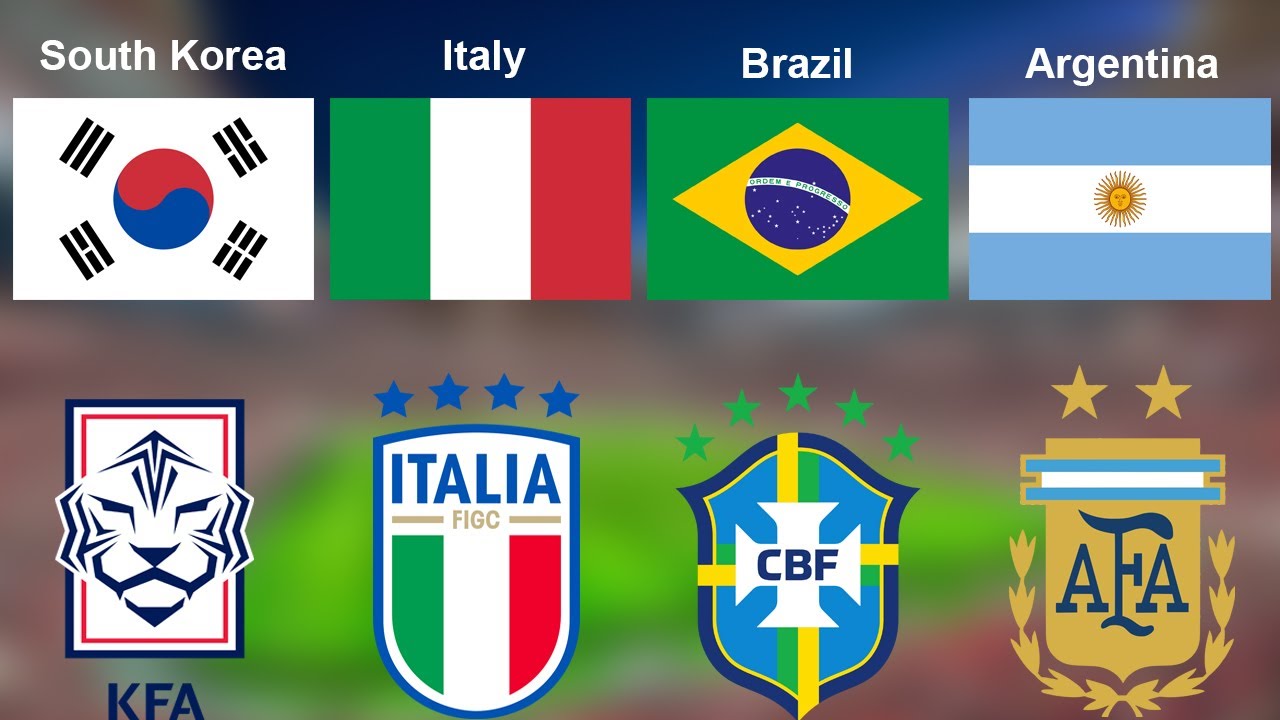 National Football teams logo by countries
