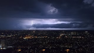 Thunderstorm in Kiev 27.08.2017. Captured from a drone.