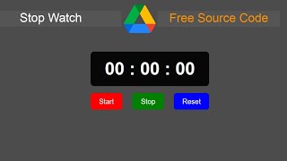 How to make StopWatch With HTML CSS And JS | With Free Source Code | Simple Project for Beginner