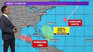 Tropical update: Hurricane Martin joins Lisa in the Atlantic