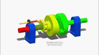 Solidworks Tutorial: Spiral Jaw Clutch Design Assembly and Animation