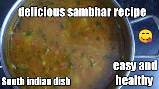 delicious sambhar recipe |easy tadka recipe| how to make vegetable sambhar at home |