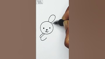 Very Easy Rabbit Drawing 🐇 Shorts || How to draw a rabbit || #simple #drawing #shorts #video