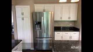 Traditional Kitchen Remodel Done In An Antique White With A Walnut Glaze