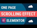 How To Make Your Website A One Page Scroll Using Elementor On Wordpress