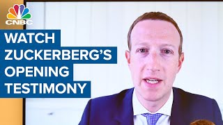 Watch Facebook CEO Mark Zuckerberg's opening testimony to Congress