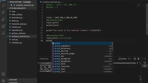 Python Programming:Find smallest element in a list