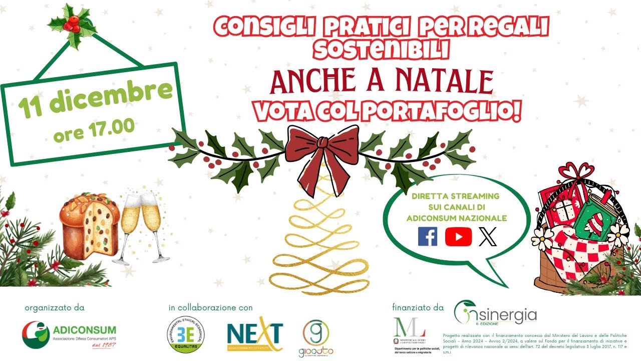 Consigli pratici per regali sostenibili. Anche a Natale Vota col Portafoglio! 📱