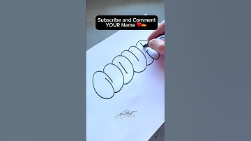 ✍🏻💥HOW TO DRAW BUBBLE LETTERS (Easy Tutorial) #shorts