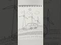 beautiful windmill drawing by my Son #windmill #drawing #art #shortsfeed #nature #roadtrip #fyp