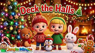 Deck the Halls 🎄 | Fun Christmas Sing Along for Kids | JungleMingle 🎶✨