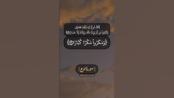 سورة نوح الآية ٢١ الى ٢٤ بصوت الشيخ محمد صديق المنشاوي