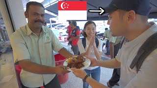 I teach Singapore guy How to eat Nasi Kandar like Malaysian