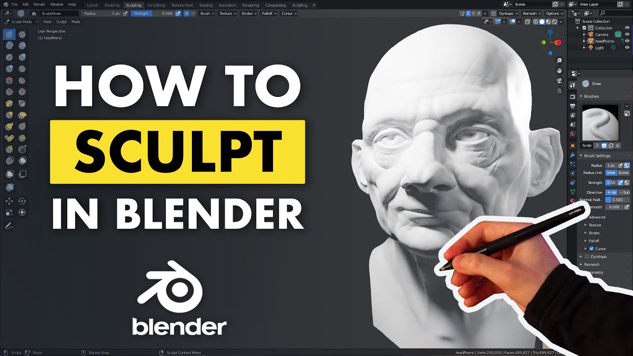 film Metal linje regnskyl Learn to Sculpt in Blender - Quick Start Guide - YouTube