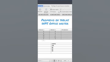 Cómo calcular promedio en una tabla #short #word #wpsoffice