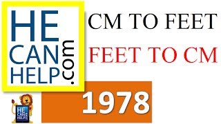 1978 HECANHELP COM Unit Conversion feet to cm and cm to feet GEORGE MATHEW